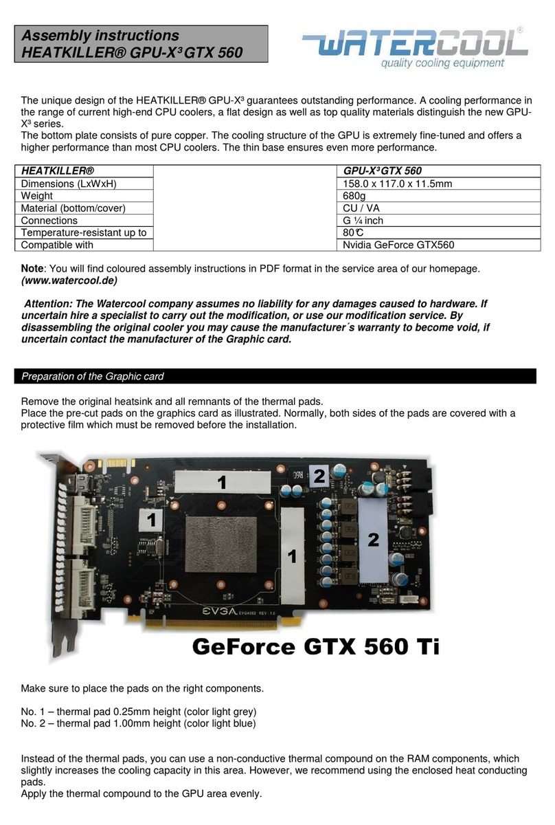 Watercool HEATKILLER GPU-X3 GTX 560 Assembly instructions