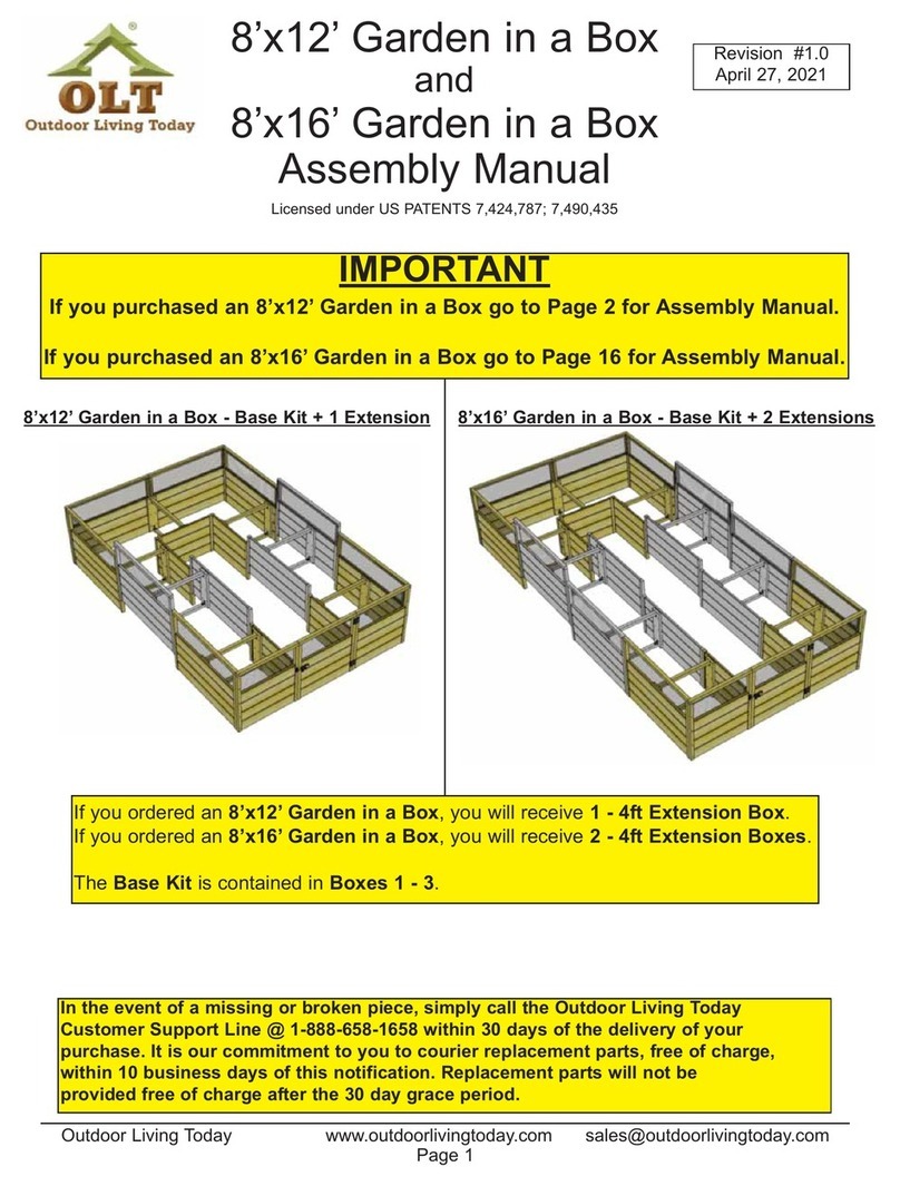 OLT 8x12 Garden in a Box Assembly manual OLT 8x12 Garden in a Box Assembly manual