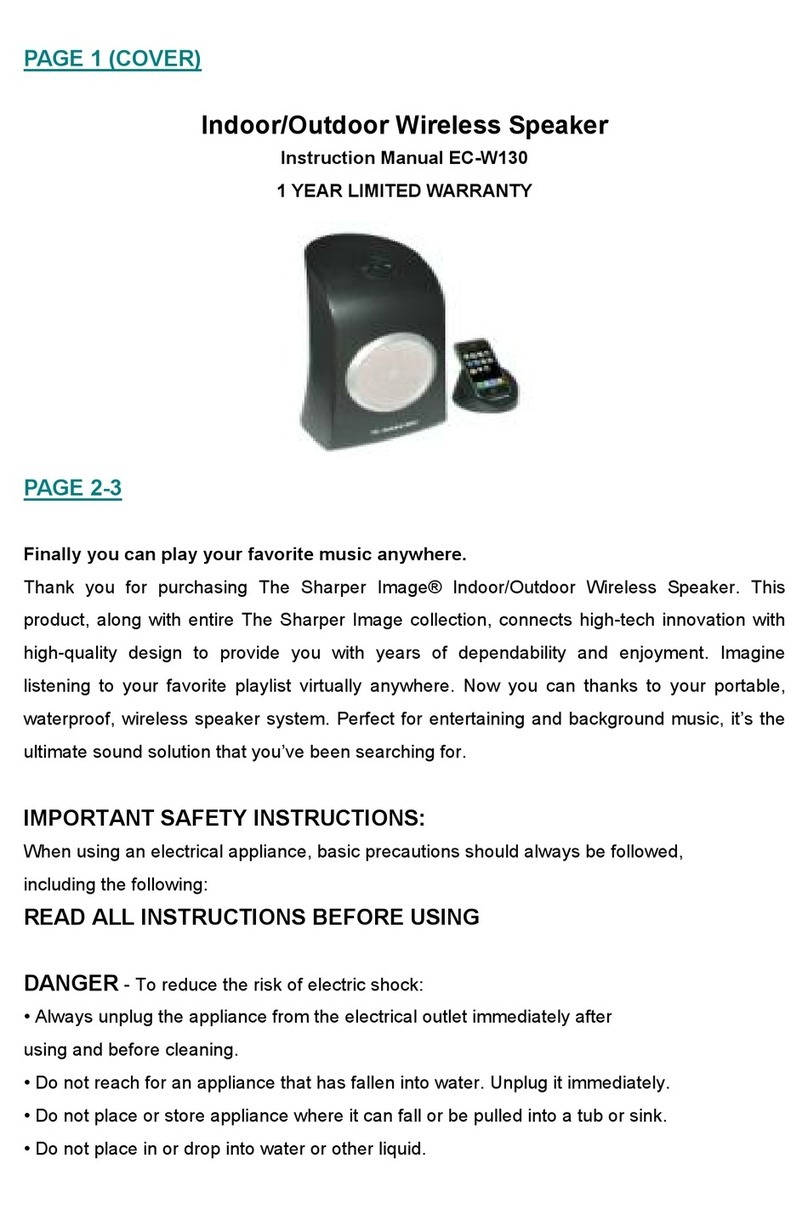 Sharper Image EC-W130 instruction manual