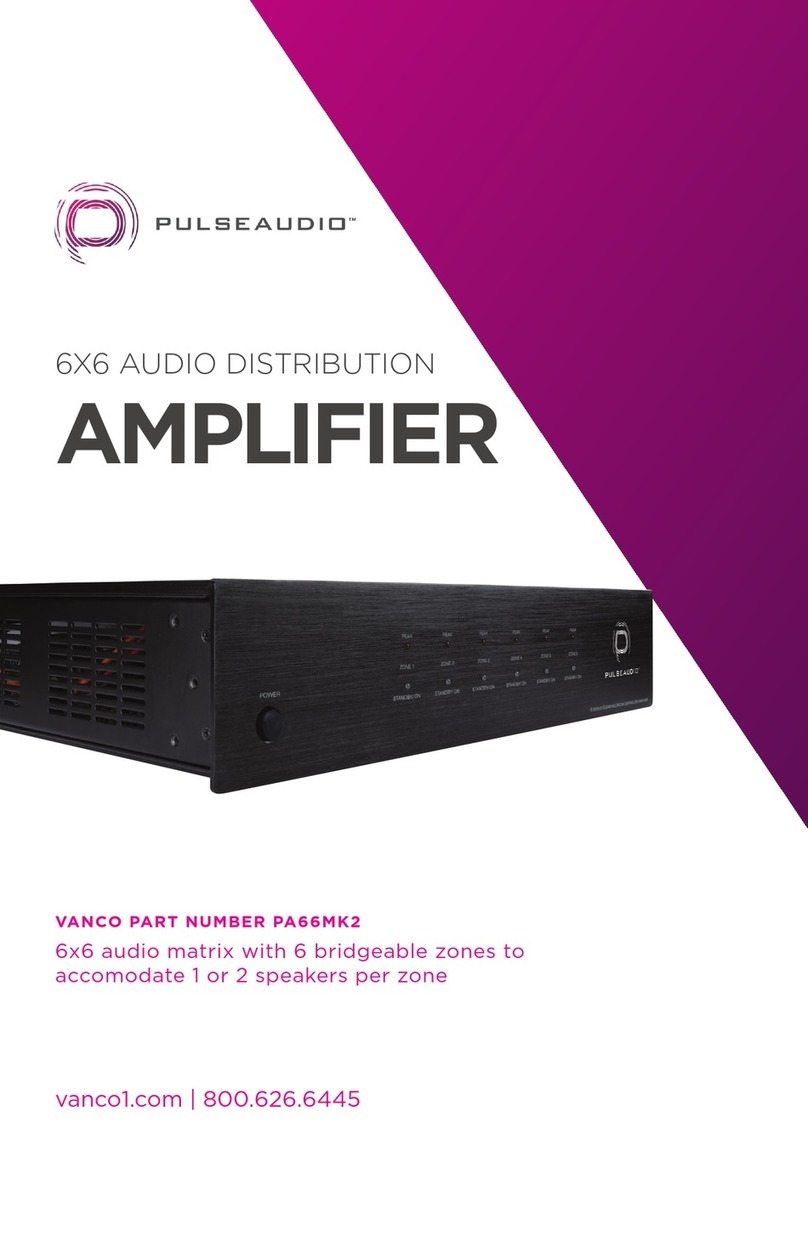 Vanco PULSEAUDIO RPA66MK2 User manual