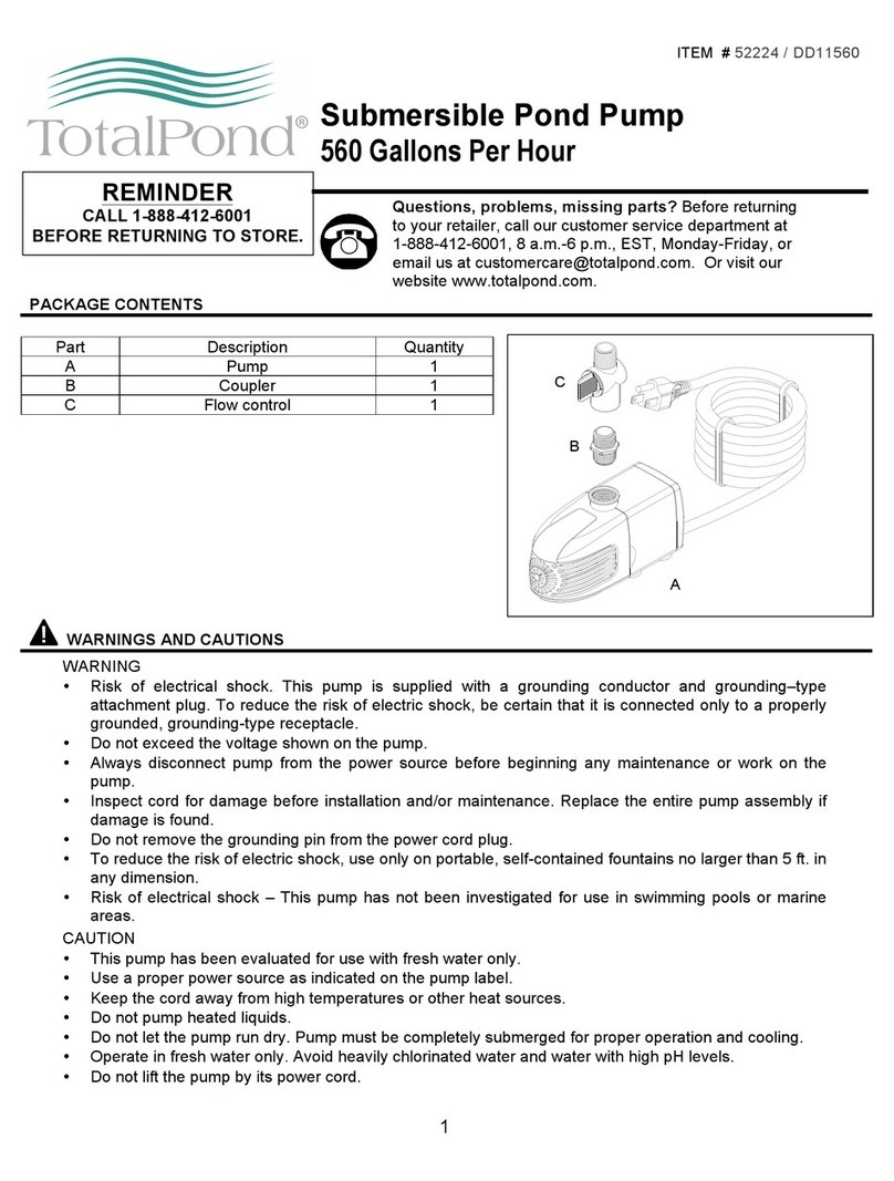 TotalPond 52224 quick start guide