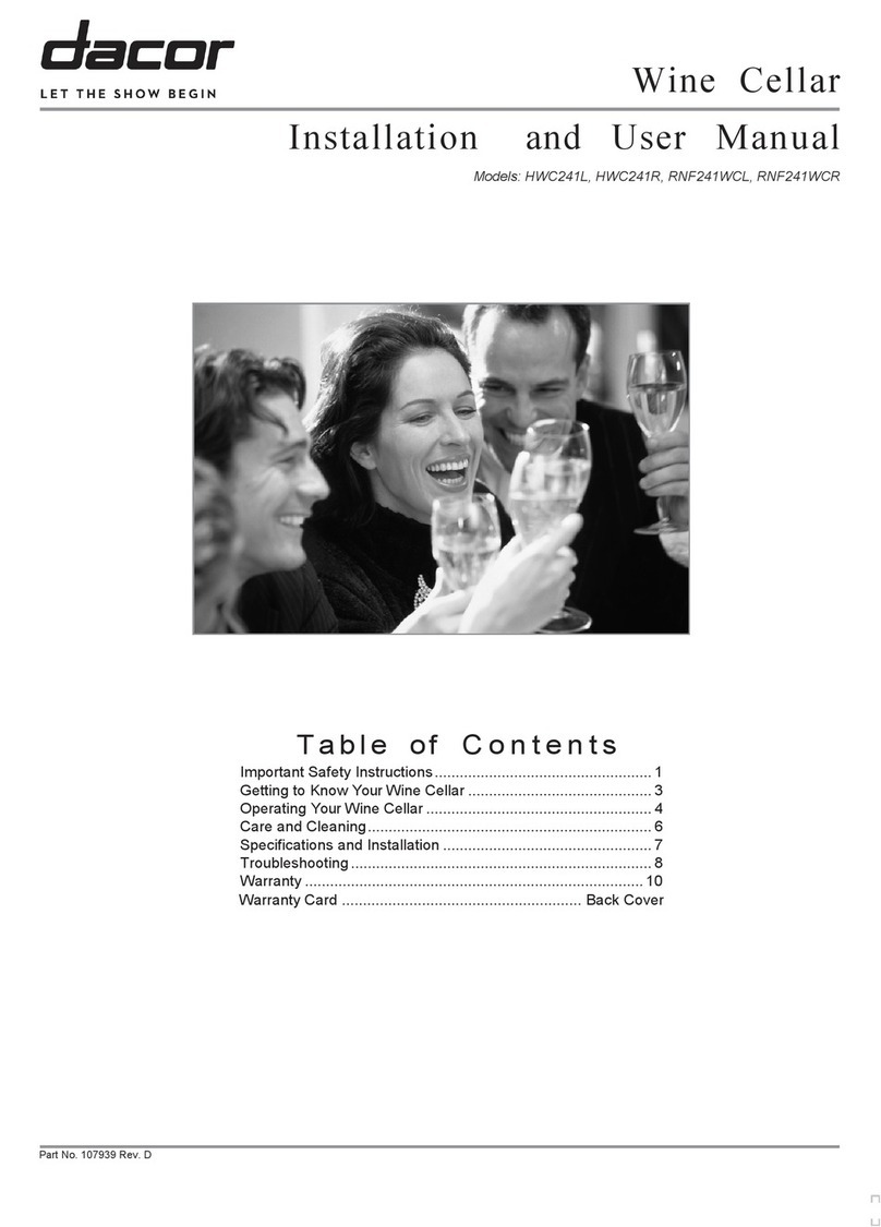 Dacor HWC241L User manual