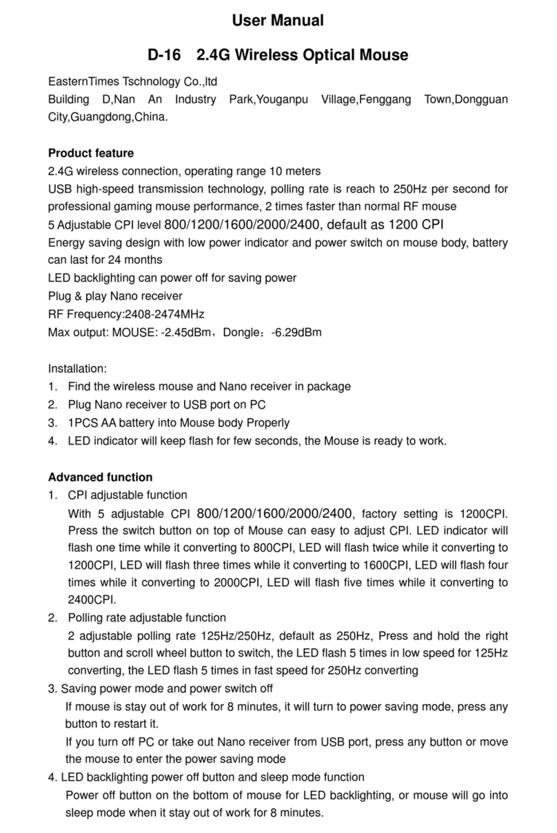 Eastern Times Technology D-16 User manual Eastern Times Technology D-16 User manual