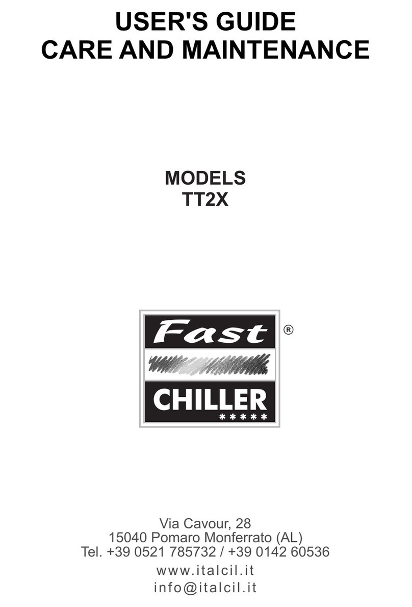 ItalCil Fast Chiller TT2 User's Guide Care and Maintenance