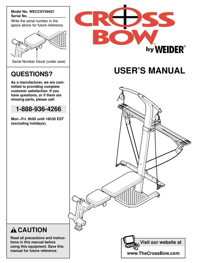 Weider CrossBow WECCSY59421 user manual