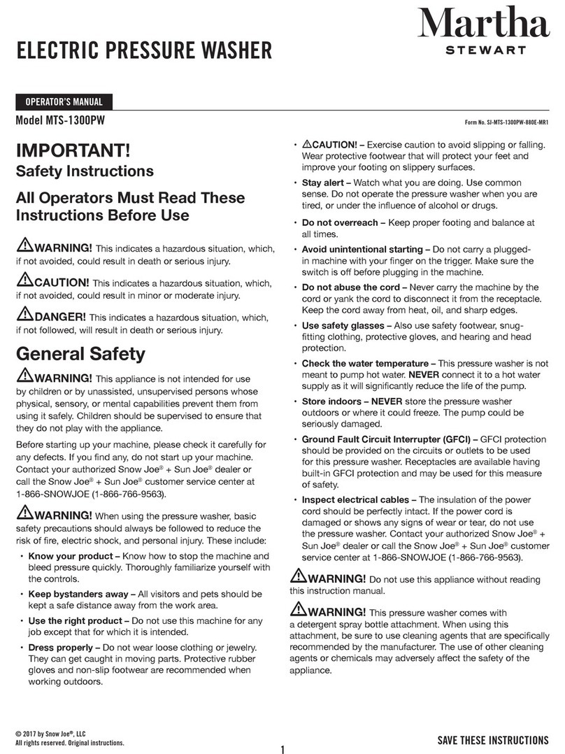 Martha Stewart MTS-1300PW Operator's manual Martha Stewart MTS-1300PW Operator's manual