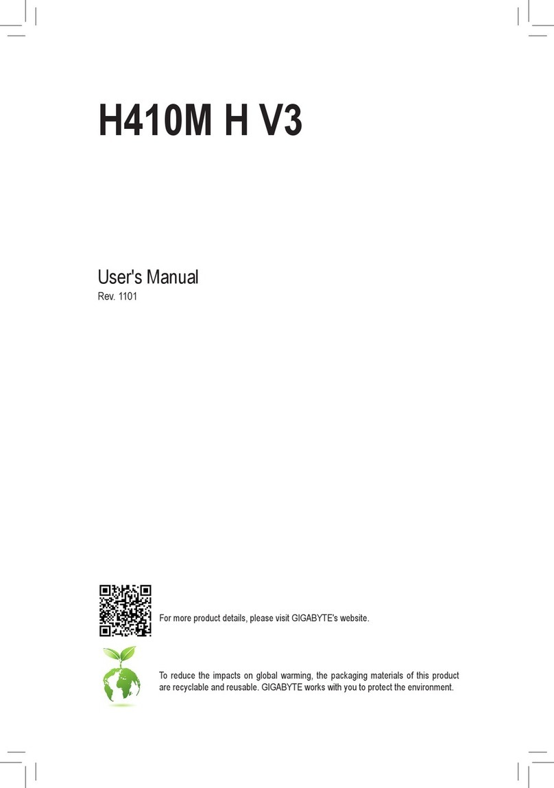 GIGA-BYTE TECHNOLOGY H410M H V3 User manual