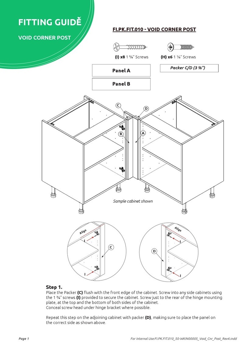 Wren Kitchens VOID CORNER POST Assembly instructions Wren Kitchens VOID CORNER POST Assembly instructions
