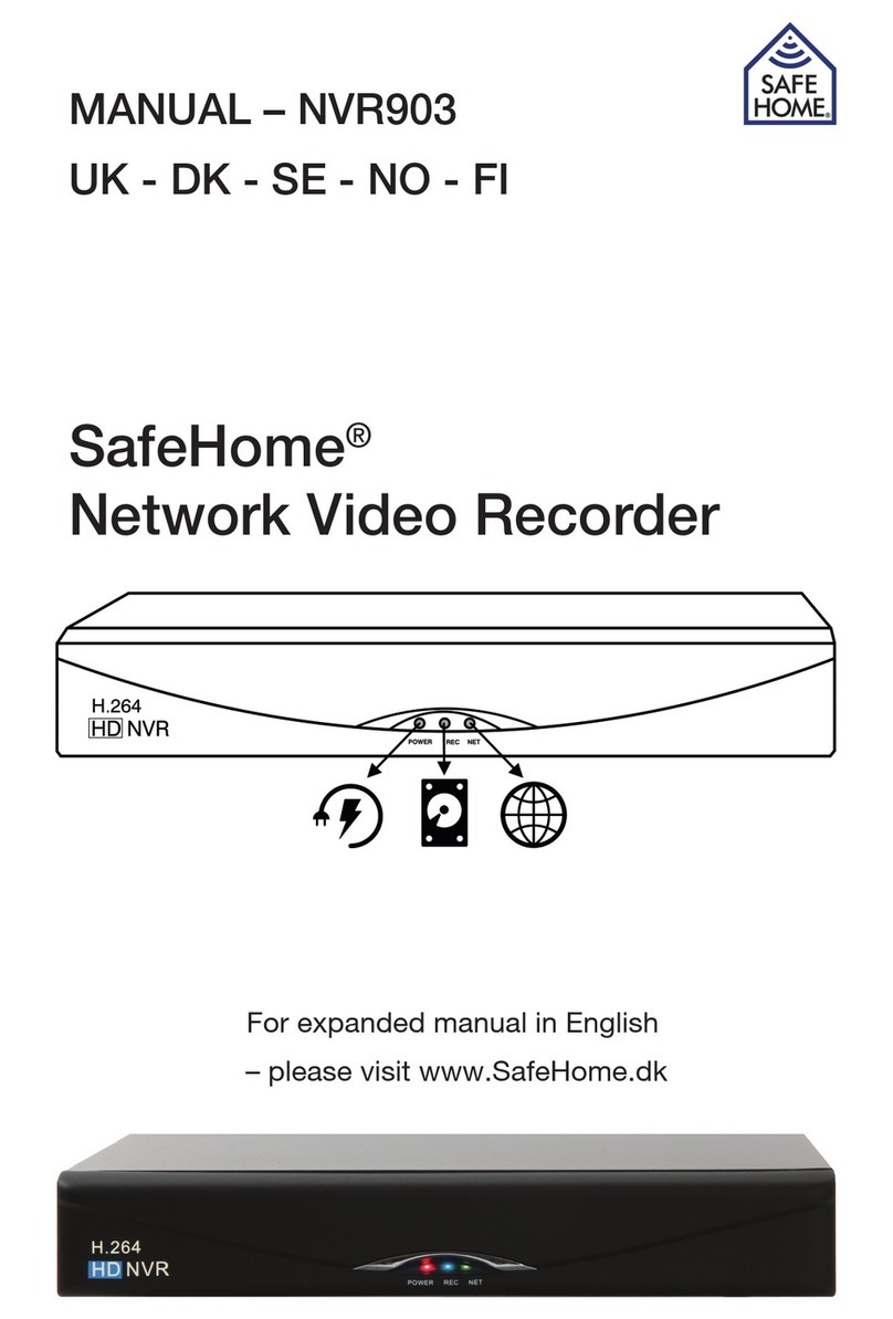 SAFE HOME NVR903 manual