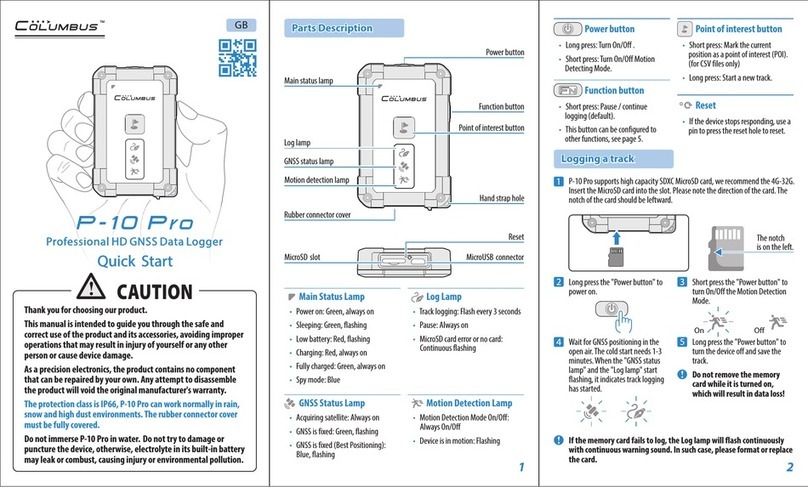 Columbus P-10 Pro User manual