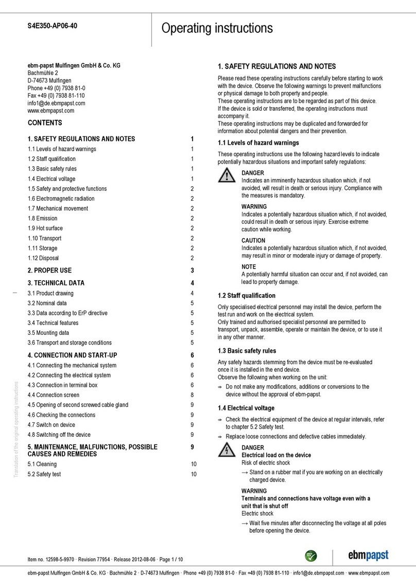 Ebmpapst S4E350-AP06-40 User manual