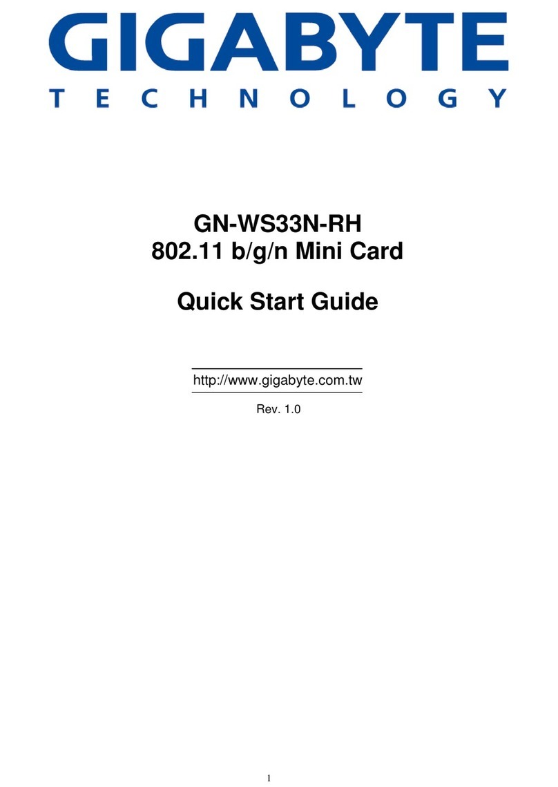 Gigabyte GN-WS33N-RH quick start guide Gigabyte GN-WS33N-RH quick start guide