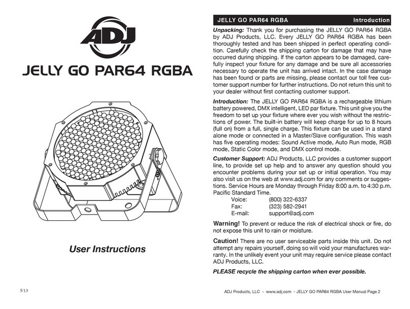 ADJ JELLY GO PAR64 RGBA User manual