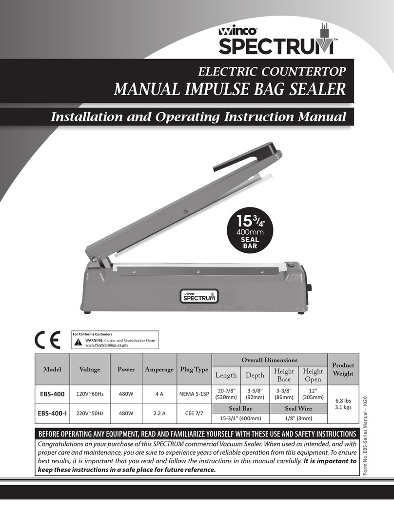 Winco SPECTRUM EBS-400 Installation and operating instruction manual