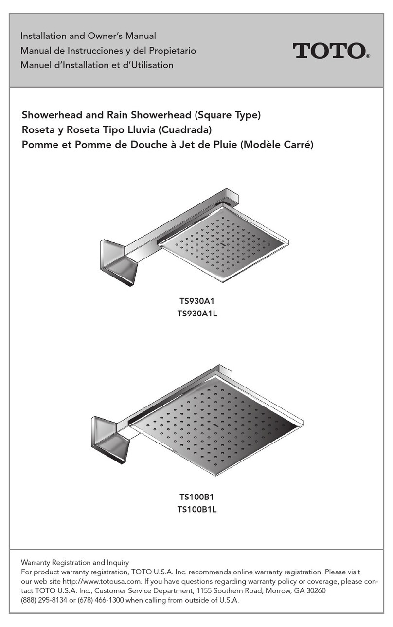 Toto TS930A1 Installation instructions