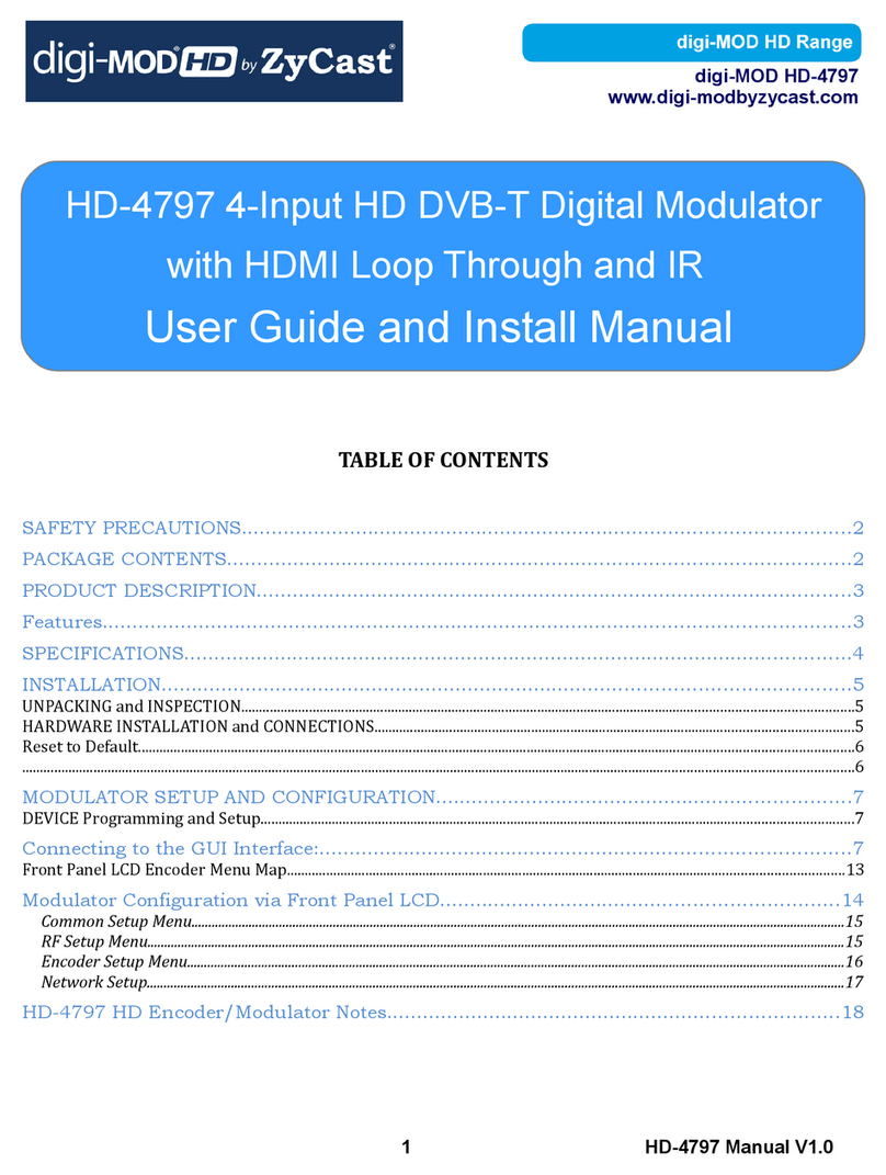 ZyCast digi-MOD HD-4797 User Guide and Install Manual