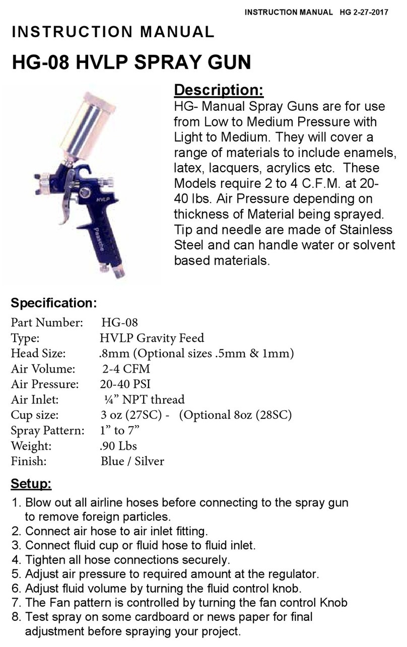 Paasche Airbrush HG-08 User manual