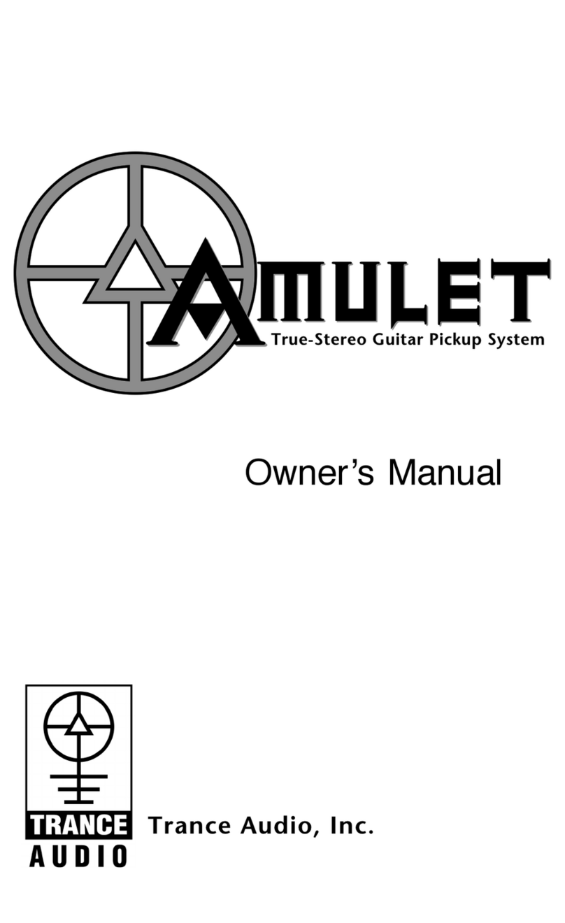 Trance Audio THE AMULET M owner's manual