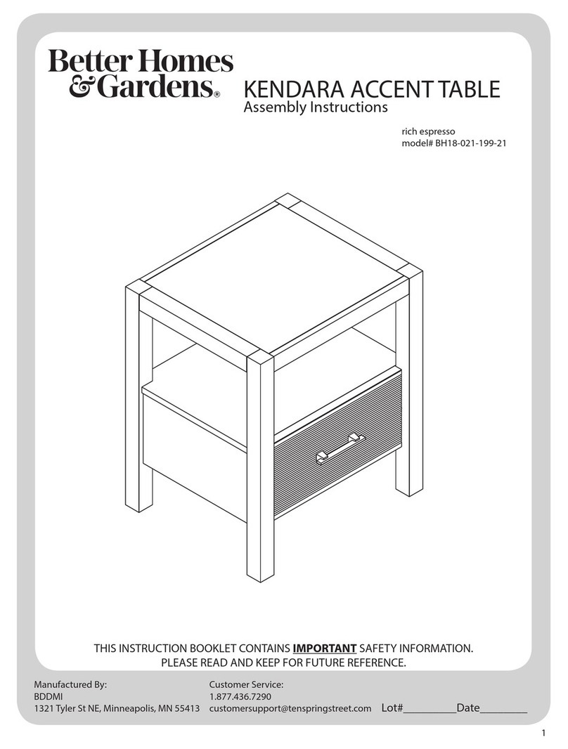 Better Homes and Gardens KENDARA BH18-021-199-21 Assembly instructions