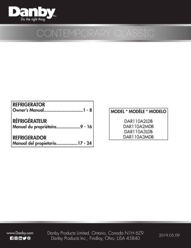 Danby CONTEMPORARY CLASSIC DAR110A3LDB User manual