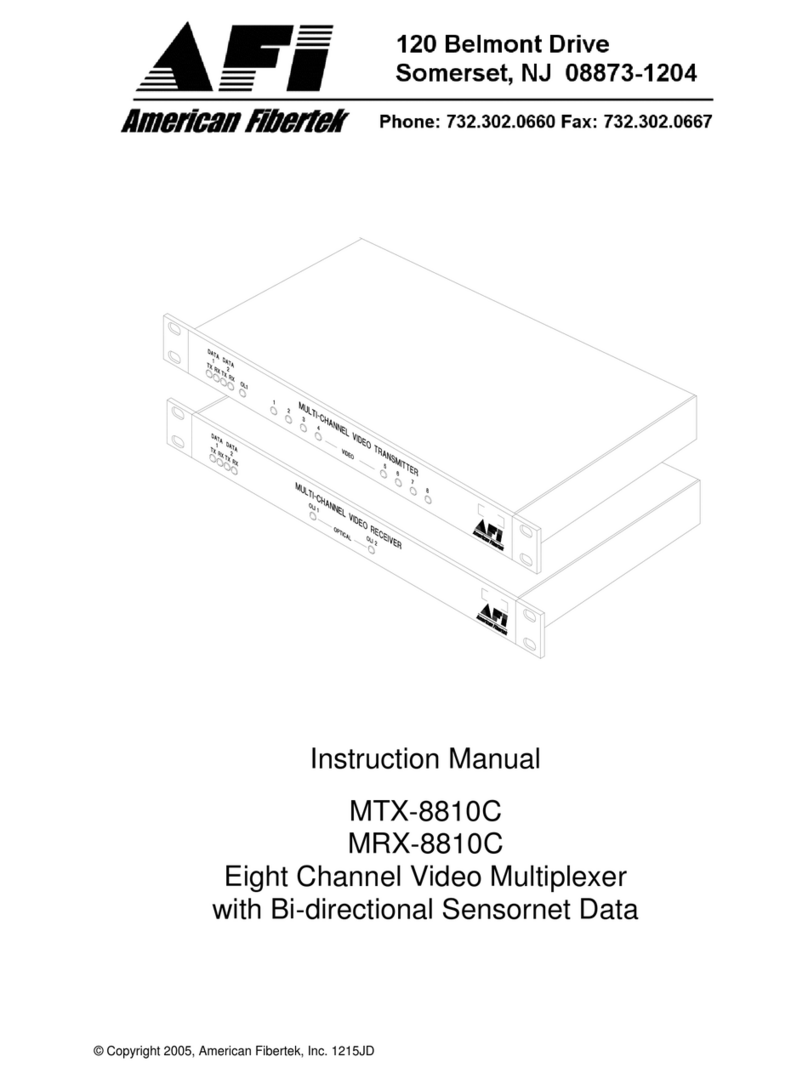 American Fibertek MTX-8810C User manual