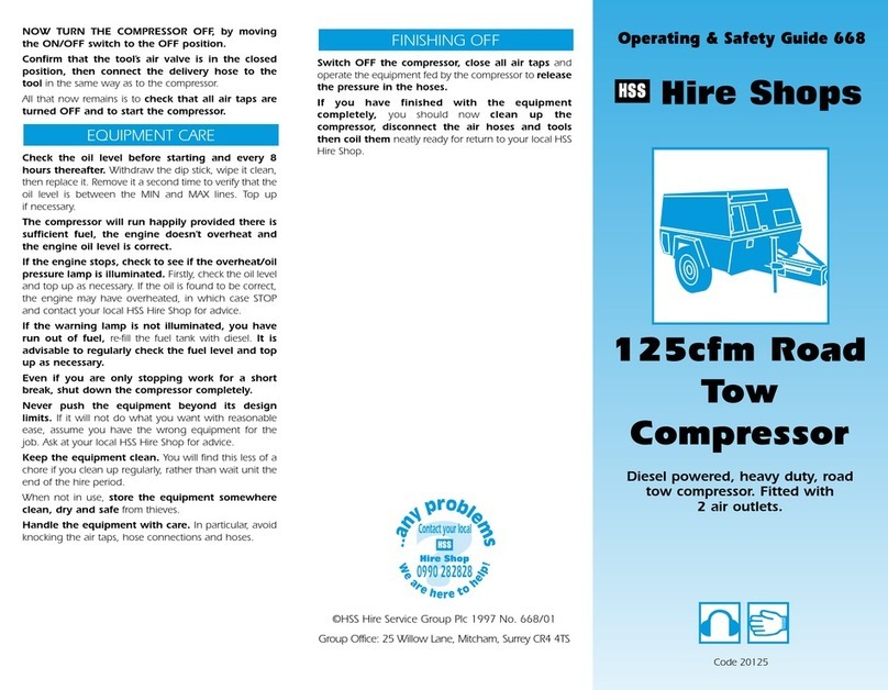 HSS Hire 20125 Operating & safety guide