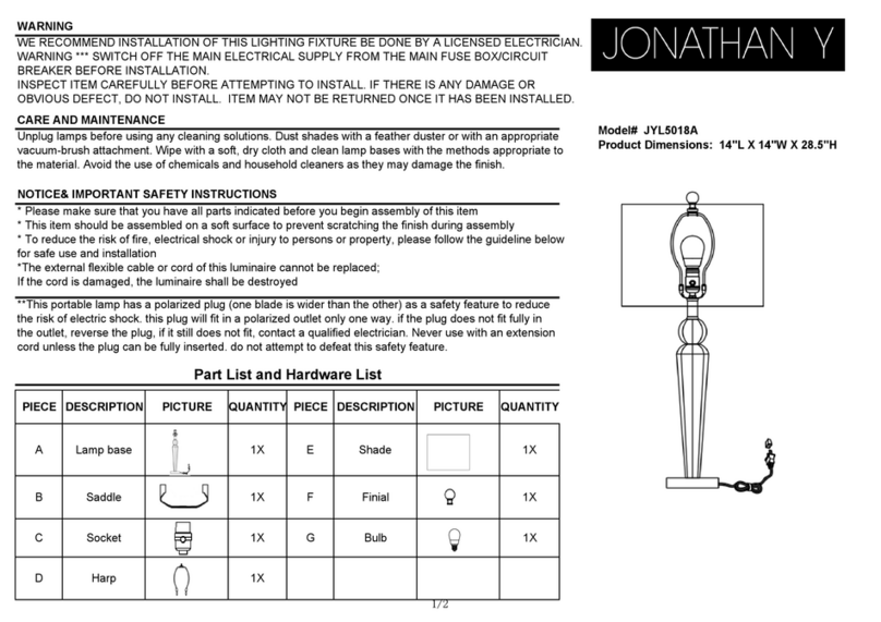 JONATHAN Y JYL5018A Product Assembly