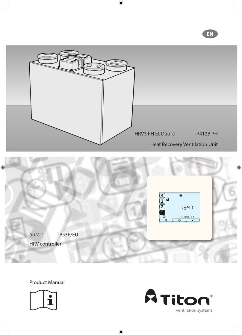 Titon ECOaura HRV3 PH product manual Titon ECOaura HRV3 PH product manual