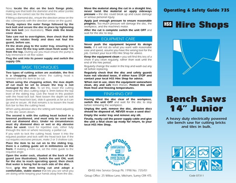 HSS Hire 07311 Operating & safety guide HSS Hire 07311 Operating & safety guide