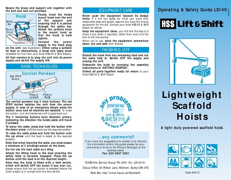 HSS Hire 69412 Operating & safety guide