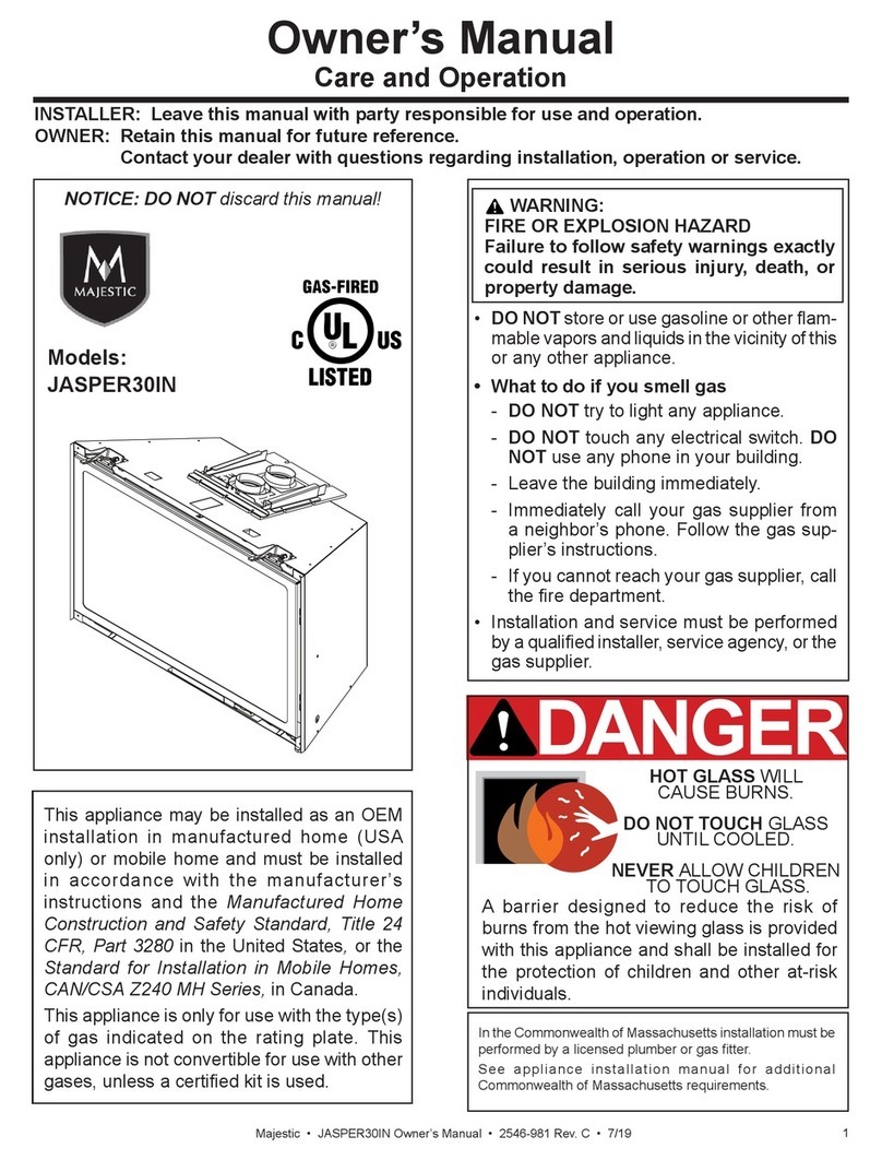 Majestic JASPER30IN User manual