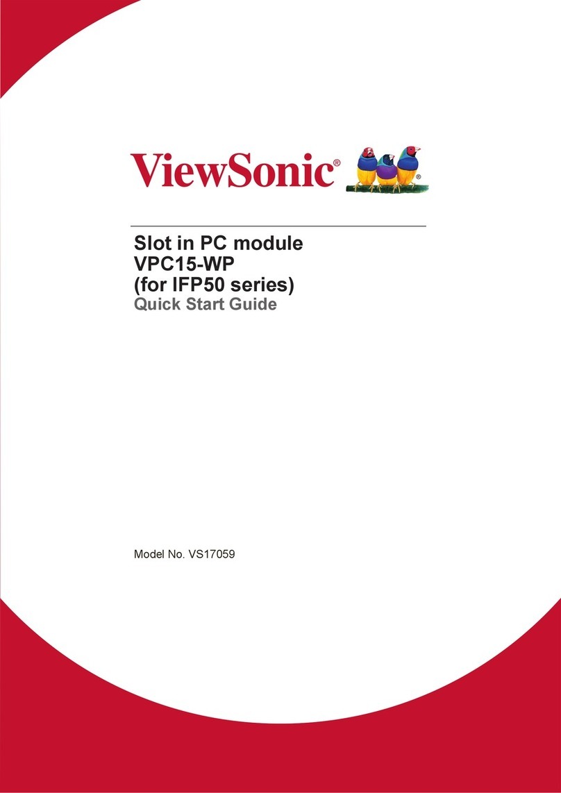 ViewSonic VPC15-WP quick start guide