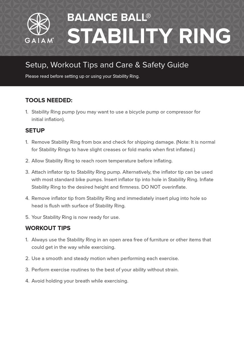 Gaiam BALANCE BALL STABILITY RING Installation instructions Gaiam BALANCE BALL STABILITY RING Installation instructions