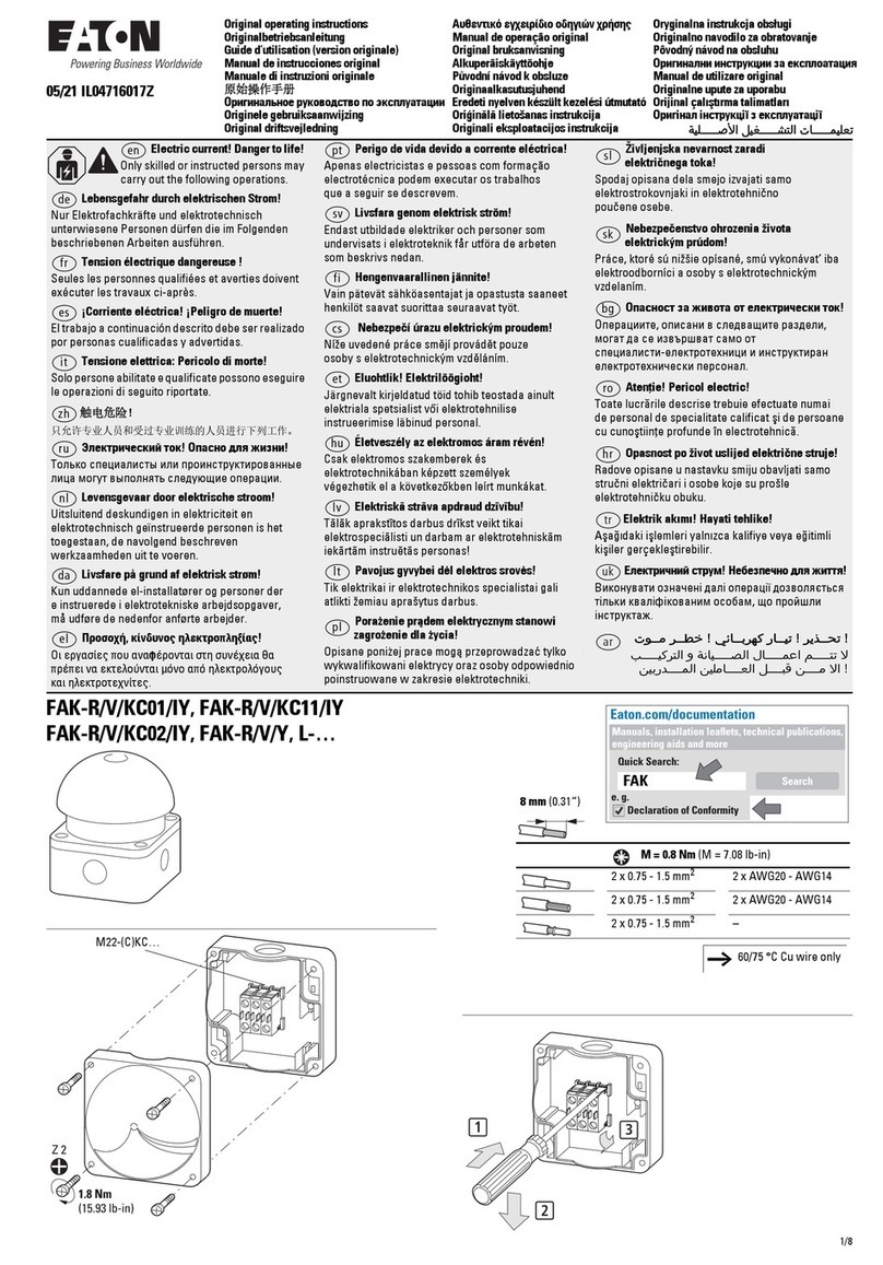Eaton FAK-R/V/KC01/IY User manual