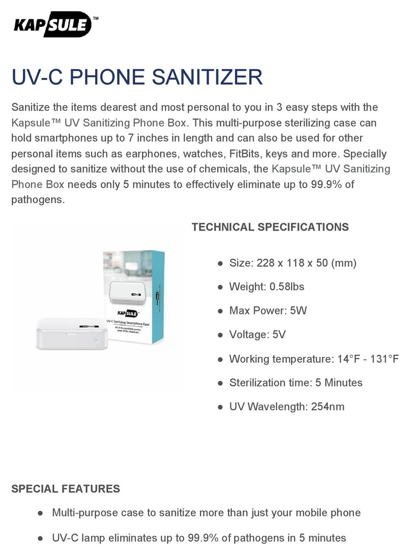 KAPSULE UV-C PHONE SANITIZER User manual