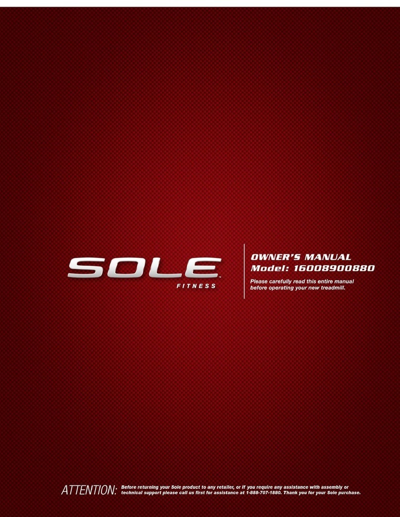 Dyaco Sole Fitness TT8 owner's manual