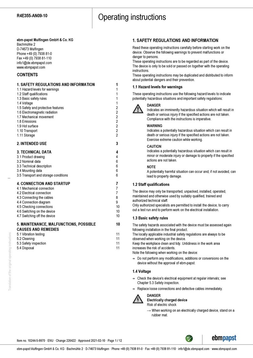 Ebmpapst R4E355-AN09-10 operating instructions