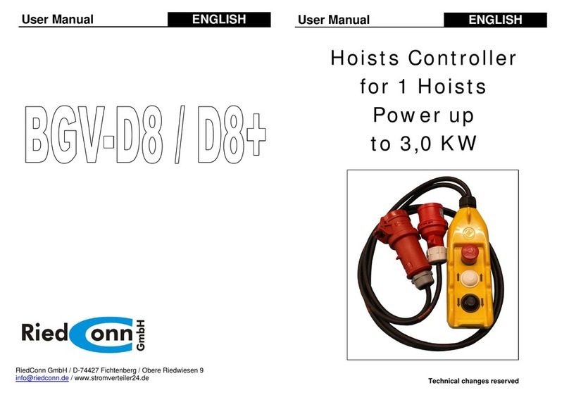 RiedConn BGV-D8 user manual