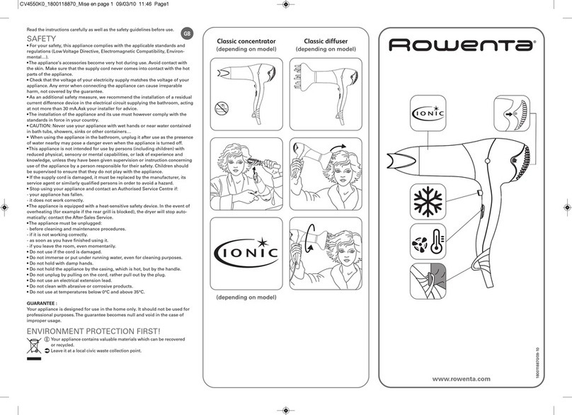 Rowenta ONE SHOT User manual