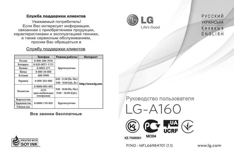 LG LG-A160 User manual