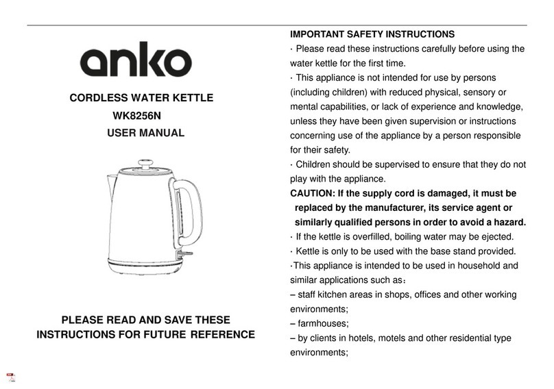 anko WK8256N user manual