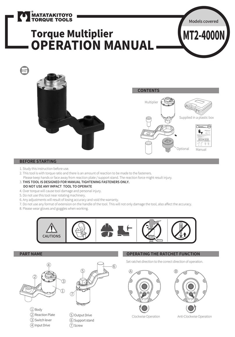 Matatakitoyo Torque Tools MT2-4000N Operation manual