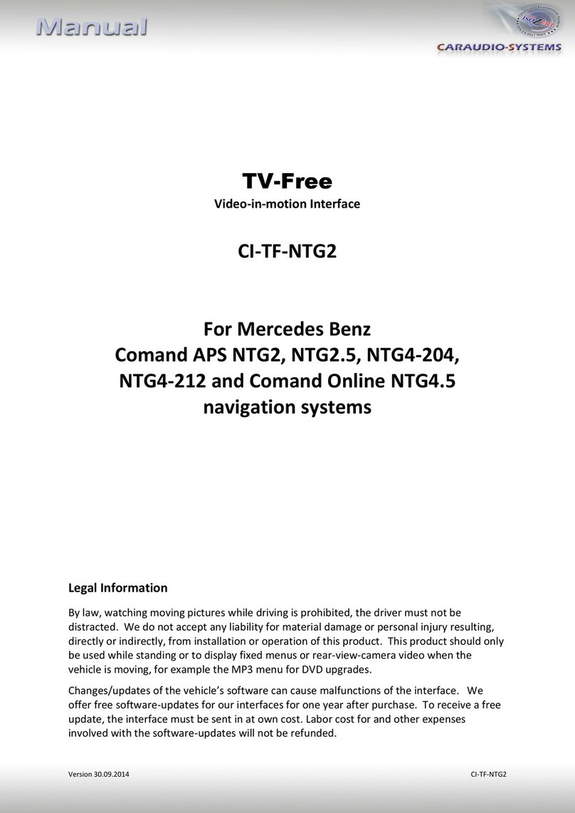 Caraudio-Systems CI-TF-NTG2 User manual