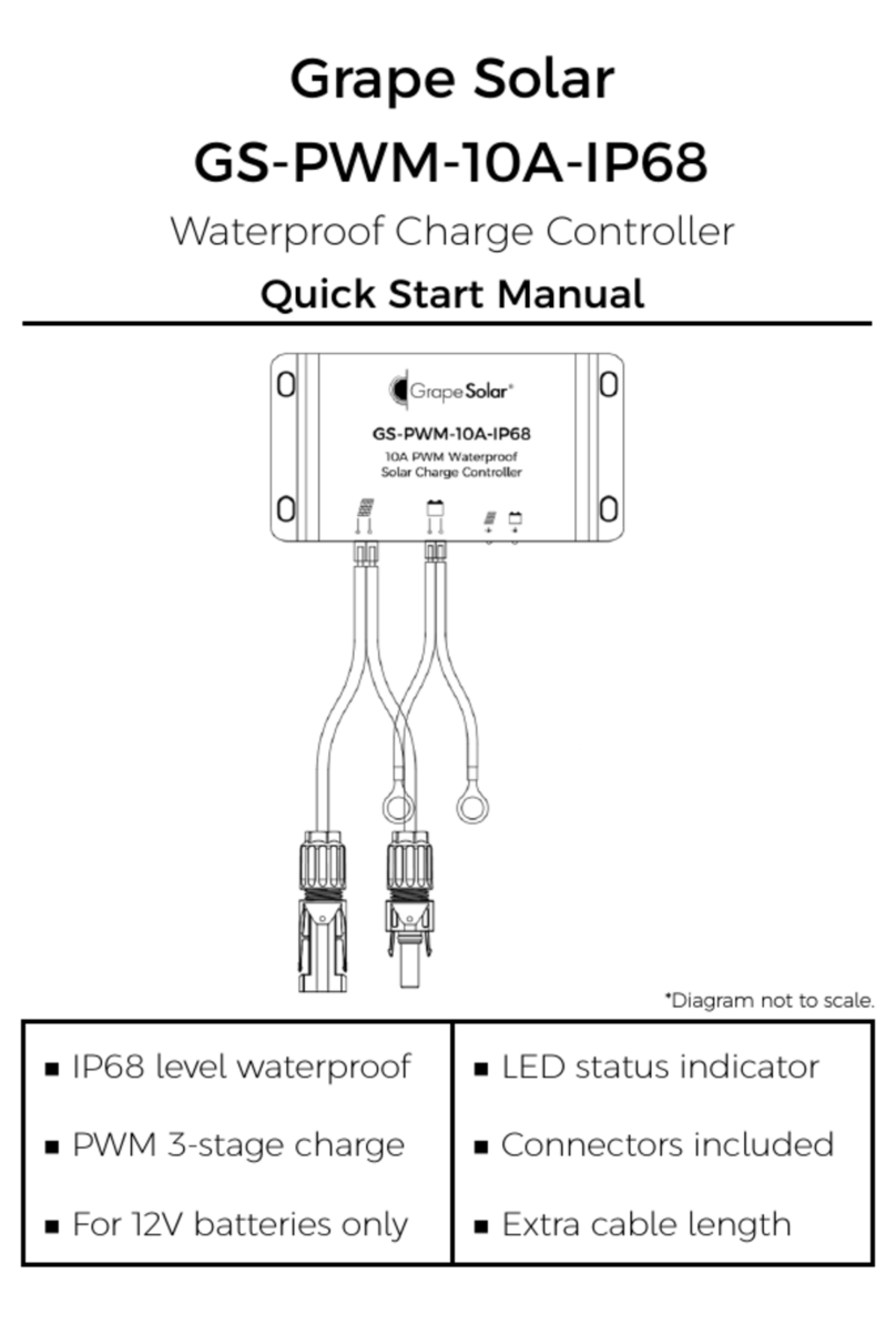 Grape Solar GS-PWM-10A-IP68 Quick start manual