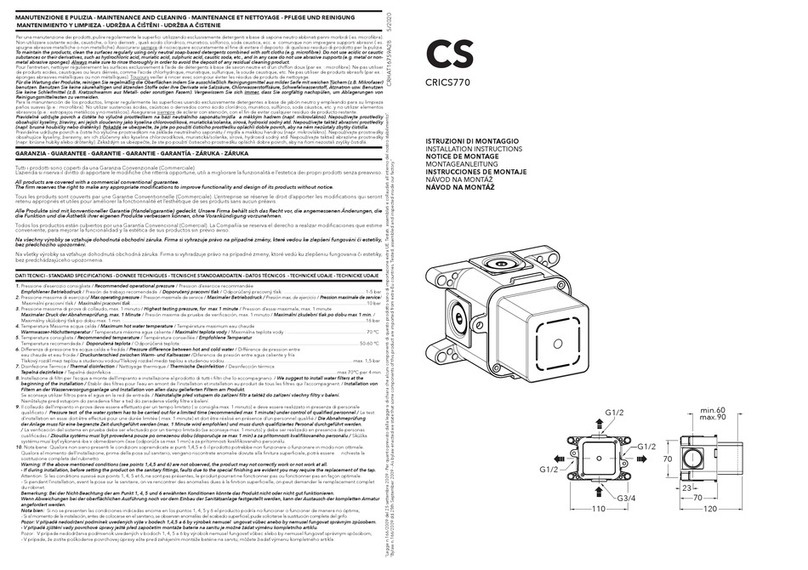 CRISTINA CRICS770 installation instructions