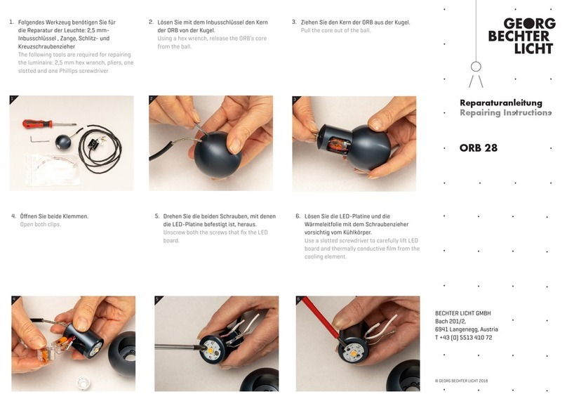 Georg Bechter Licht ORB 28 Repairing instructions