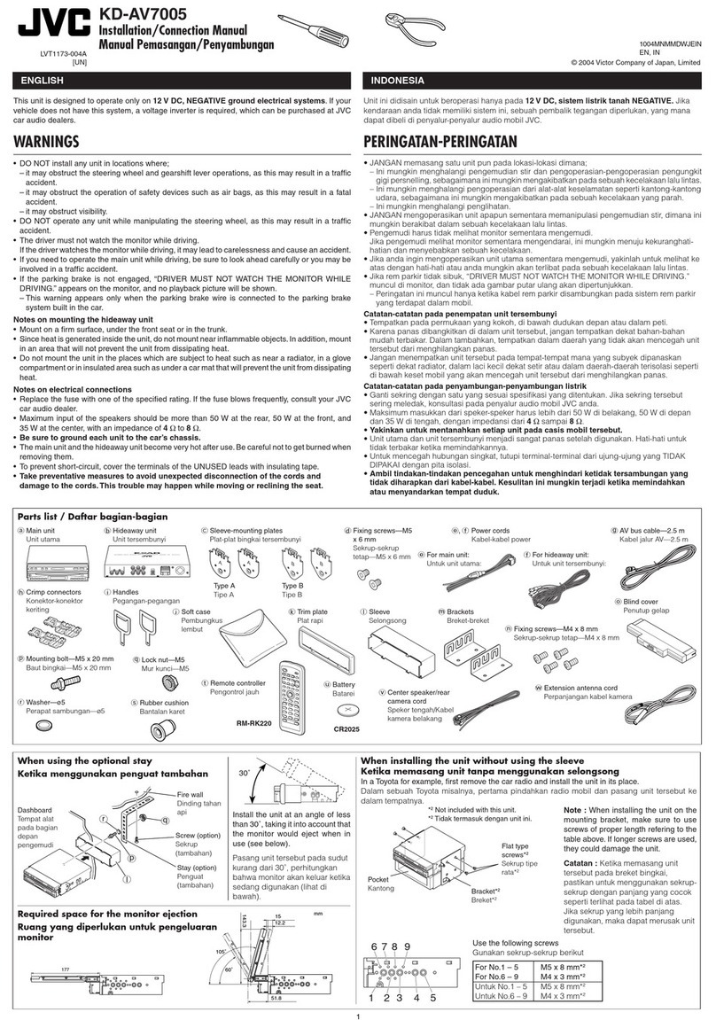 JVC KD-AV7005 Guide