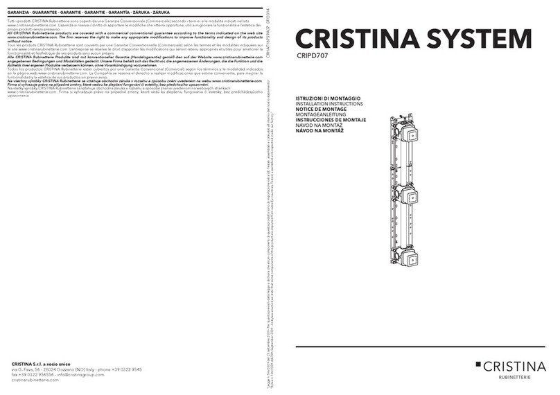 CRISTINA CRIPD707 installation instructions