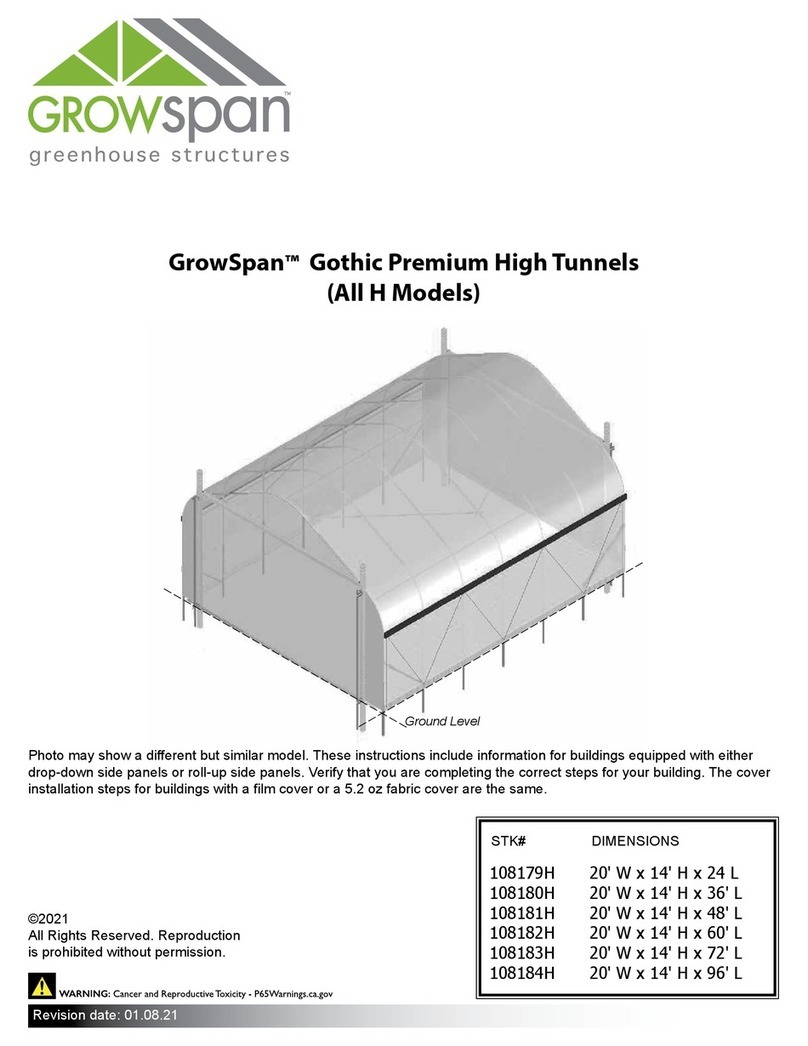 GrowSpan Gothic Premium 108179H User manual GrowSpan Gothic Premium 108179H User manual