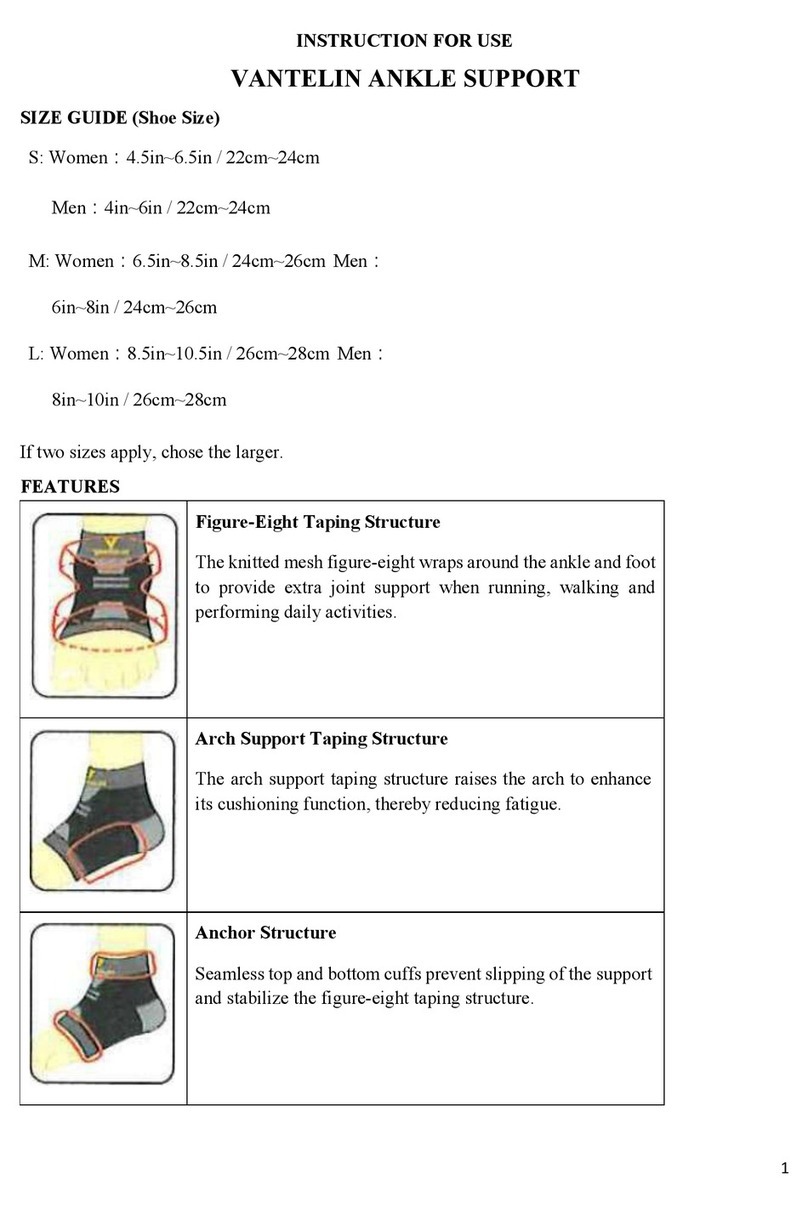 Kowa VANTELIN ANKLE SUPPORT Instructions for use